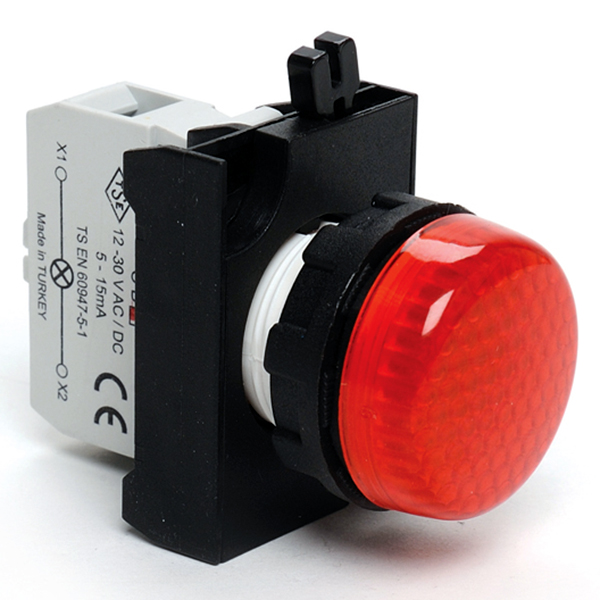 CP060XK Арматура сигнальная красная со светодиодом 12-30 В перем. и пост. тока
