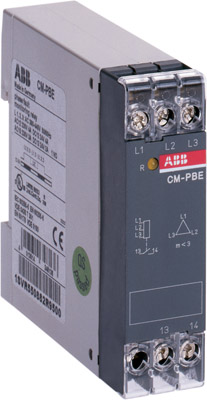 ABB 1SVR550871R9500 Реле контроля напряжения CM-PVE (контроль 3 фаз) (контроль Umin/max L1- L2-L3 320-460В AC) 1НО контакт