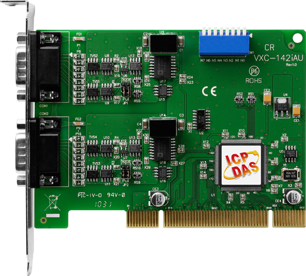 ICP DAS Плата VXC-142iAU CR Universal PCI Bus, Serial Communication Board with 2 Isolated RS-422/485 ports (RoHS)