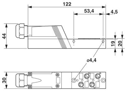 Phoenix contact 1516250 SACB- 4/3-L-C-M8 GG Корпус коробки датчика и исполнительного элемента