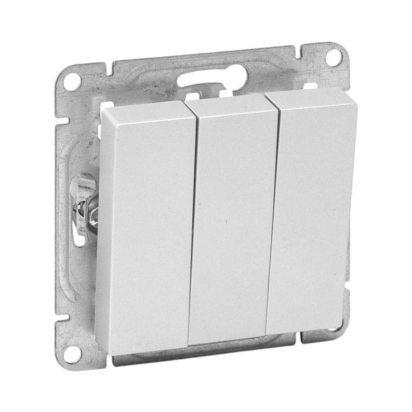 EKF UP1-SWA-31 Механизм выключателя, трёхклавишный, алюминий Эпика EKF