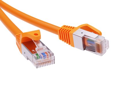 DKC RN6AFU4550OR Патч-корд экранированный CAT6A F/UTP 4х2, LSZH, оранжевый, 5.0м