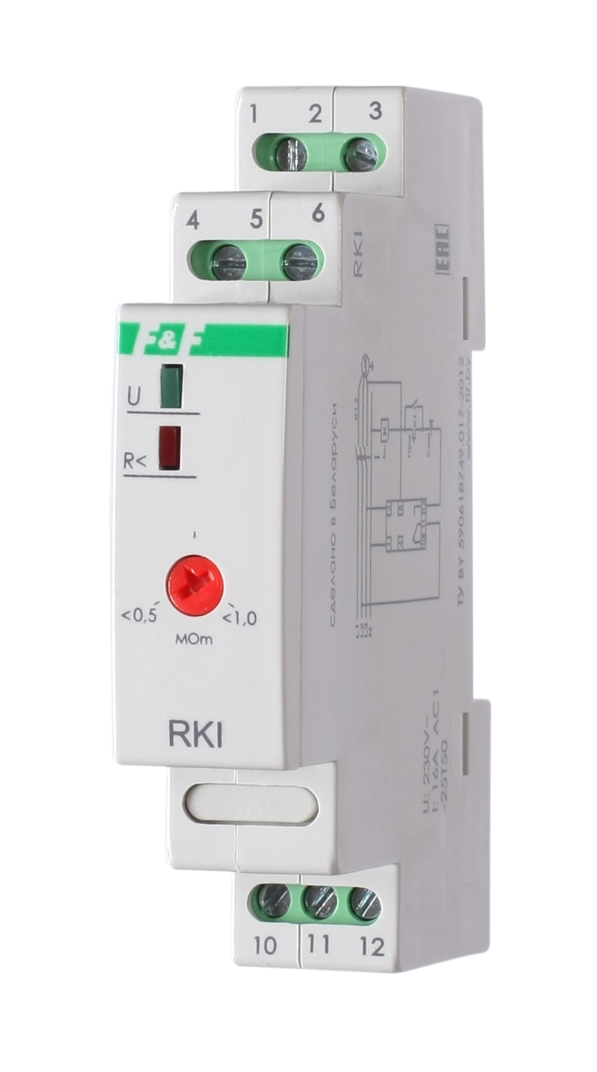 FIF EA05.003.001 RKI Контроль изоляции обмоток электродвигателей в одно и  трехфазных сетях переменного тока, 1 модуль, монтаж на DIN-рейке