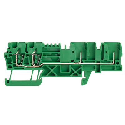 Weidmuller 1935450000 ZT 2.5/4AN/2 GN Исполнение: Z-серия, Проходная клемма, Расчетное сечение: 2.5 мм.кв, Пружинное соединение, Непосредственный монтаж