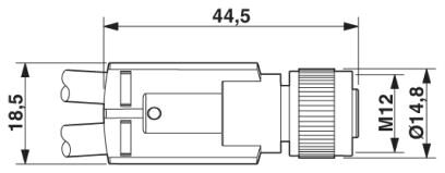 Phoenix contact 1514184 SAC-3P-M12FY/2X0,2-PUR/M12MS Кабель для датчика / исполнительного элемента