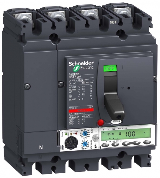 Schneider Electric 4П4Т АВТ. ВЫКЛ. MICR. 5.2A 40A NSX100F (арт.LV429887)
