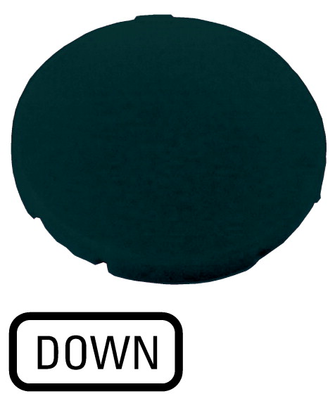 Кнопочный шильдик , плоский черный , LOWER (M22-XD-S-GB4)