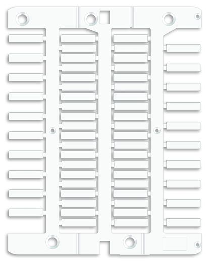 DKC NUT18 Маркировка для провода, жесткая, для трубочек. 4х18мм. Белая