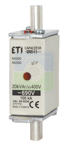 ETI 4117109 Предохранитель NH-000/gCP 15 kVAr
