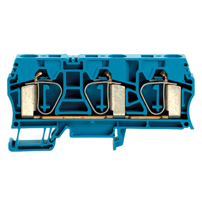 Weidmuller 1768330000 ZDU 16/3AN BL Исполнение: Проходная клемма, Пружинное соединение, 16 мм.кв, 800 V, 76 A, синий