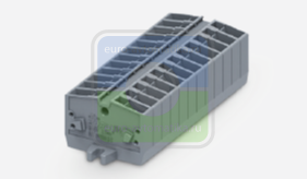 SUPU 254105 Клемма TB 1-1 на DIN рейку с фикс. фланцами в сборе, 5 конт., сеч 2.5мм2, сер., шт