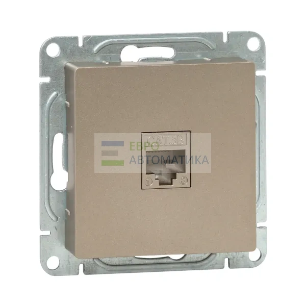 EKF UP1-SOC-RJ45-5 Механизм розетки RJ45 (cat5), шампань Эпика EKF