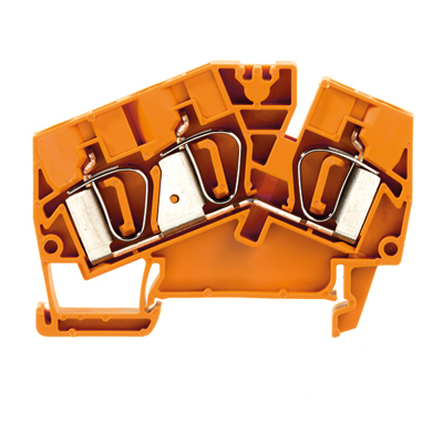 Weidmuller 1771430000 ZDU 6-2/3AN OR Исполнение: Проходная клемма, Пружинное соединение, 6 мм.кв, 800 V, 41 A, оранжевый