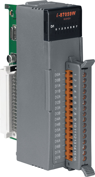 ICP DAS Модуль I-87059W-G CR 8-channel 10-80VAC Isolated Digital Input Module with 16-bit Counters