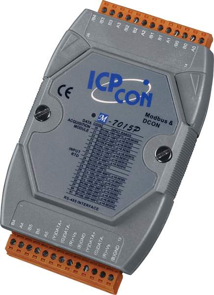 ICP DAS Модуль M-7015P-G CR 6-channel RTD Input Module with 3-wire RTD long distance measurement (RoHS)