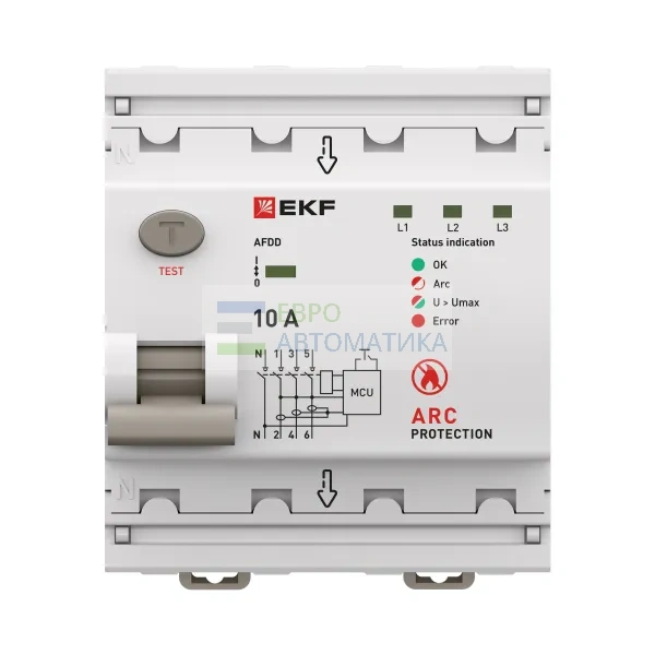EKF afdd-4-10-pro Устройство защиты от дугового пробоя (УЗДП) 3P+N 10А PROXIMA EKF