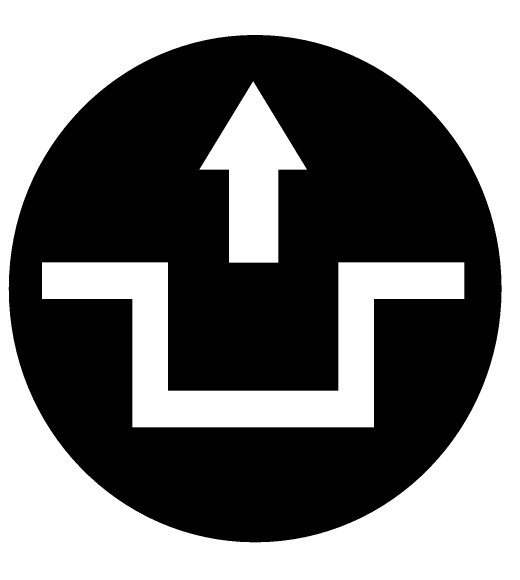 Кнопочный шильдик , черный , грибовидный, разблокировка (M22-XDP-S-X12)