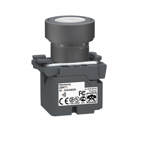 Schneider Electric ZB5RTA1 БЕСПРОВОДНАЯ КНОПКА С БЕЛЫМ ТОЛКАТЕЛЕМ ZB5RTA1