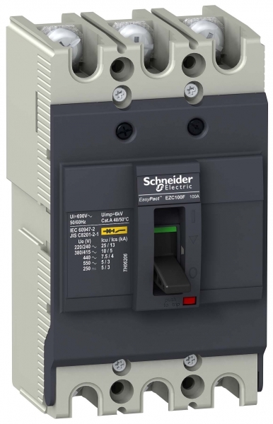 Schneider Electric EZC100F3015 3П3Т АВТ. ВЫКЛ. EZC100 10KA/400В 15 A