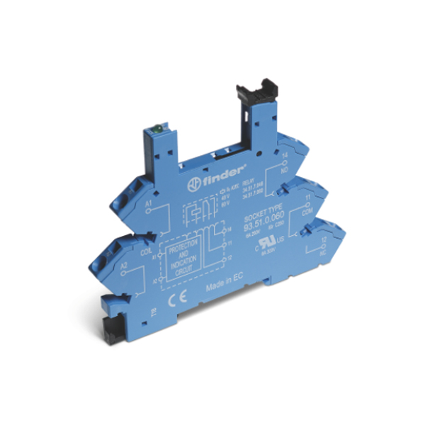 FINDER Розетка с безвинтовыми клеммами (пружинный зажим) для реле 34 серии; питание 240В АС; подавление тока утечки; в комплекте пластиковая клипса; опции: LED (арт.93513240) FINDER Розетка с безвинтовыми клеммами (пружинный зажим) для реле 34 серии; питание 240В АС; подавление тока утечки; в комплекте пластиковая клипса; опции: LED (арт.93513240)