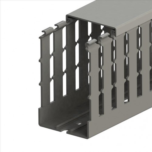 KLEMSAN 551033WS KKC 6010; Перфорированный короб с крышкой; 60x100 (ШхВ) Серый Широкий шаг перфорации