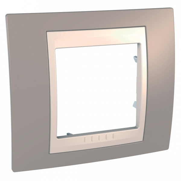 Schneider Electric MGU6.002.574 UNICA ХАМЕЛЕОН РАМКА 1-постовая, БЕЖЕВЫЙ/ КОРИЧНЕВЫЙ