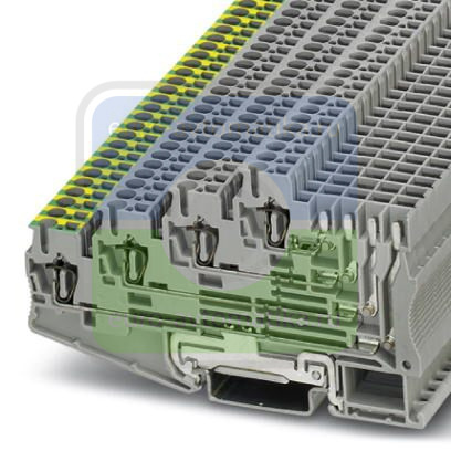 Phoenix contact 3041969 ST 2,5-PE/3L/1P Заземляющий клеммный модуль с пружинными зажимами