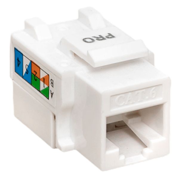 EKF TRP-KSTN-90D-6UTP-WH Модуль Keystone TERACOM PRO Cat.6 RJ-45 неэкранированный 110 IDC 90 градусов белый