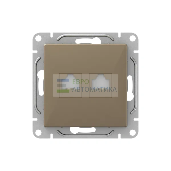 EKF UP1-SOC-2RJ45-6 Механизм розетки RJ45 - 2шт, (cat6), шампань Эпика EKF