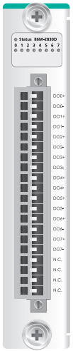 MOXA Модуль 86M-2830D-T ioPAC 8600 I/O module, 8 channel to channel isolated DOs, 24 VDC, channel LED, sink type