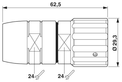 Phoenix contact 1605935 TU-09S1N128UDU Кабельный соединитель