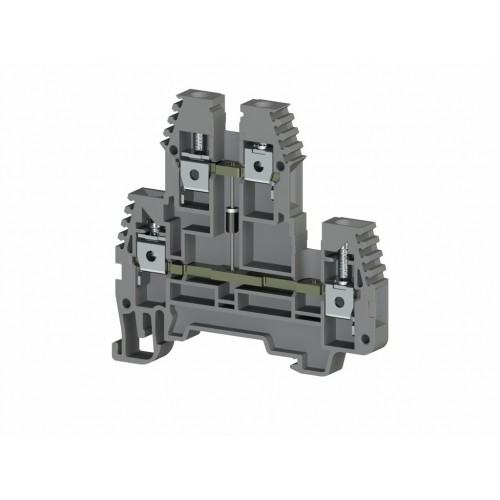KLEMSAN 319221 Клеммник 2-х ярусный 4мм.кв., с диодом, (синий); PIK4ND-B