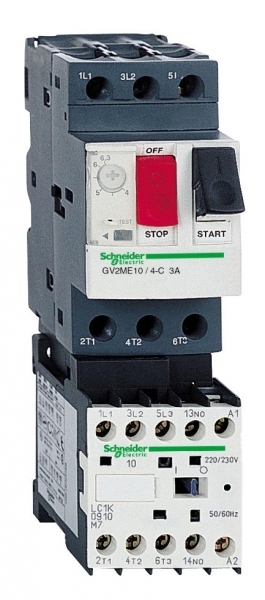 Schneider Electric GV2ME07K1BW3 КОМБИНИРОВАНЫЙ ПУСКАТЕЛЬ.1,6-2,5A. ЦЕПЬ УПРАВЛЕНИЯ 24B.ПОСТОЯННОГО ТОКА