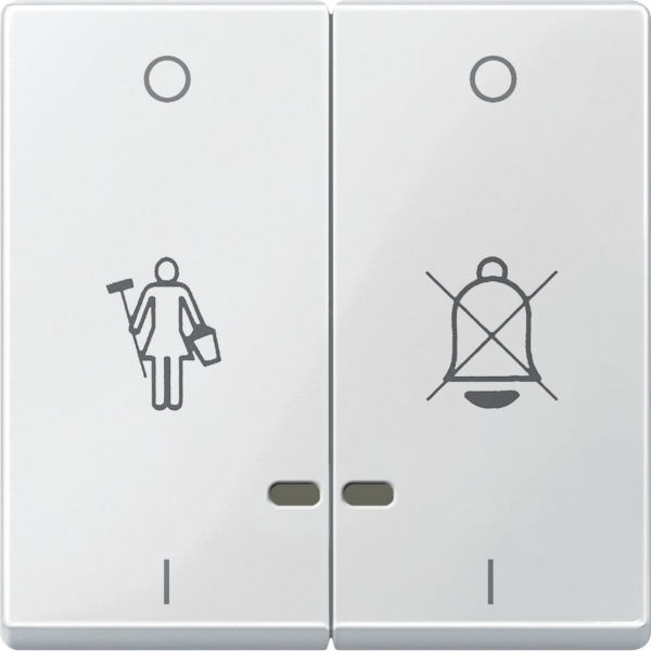 Schneider Electric MTN3429-0319 MERTEN КЛАВИША двойн.с ок. д/свет.инд.пикт.горничн.переч.звонок, ПОЛ.БЕЛЫЙ, SM