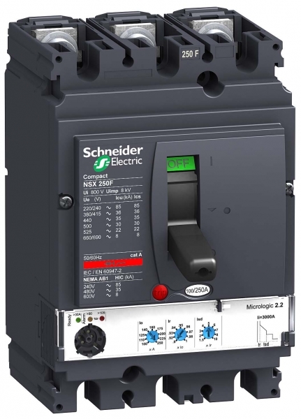 Schneider Electric 3П3Т АВТ. ВЫКЛ. MICROLOGIC 2.2 160A NSX250F (арт.LV431771)