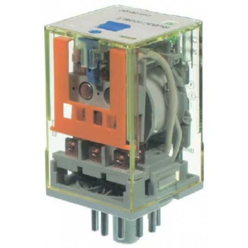 KLEMSAN 820234 KRB300110LT; Реле промежуточное; 3C, 10A, LED, Тест кнопка, 110B DC