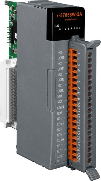 ICP DAS Модуль I-87068W-2A-G CR 4-channel Form A Signal Relay Output and 4-channel Form C Signal Relay Output Module (Gray