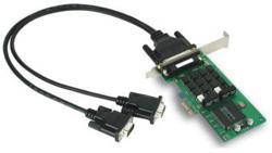 MOXA Плата CP-132EL-I-DB9M 2 Port PCIe Board, w/ DB9M Cable, RS-422/485, w/ Isolation, Low Profile