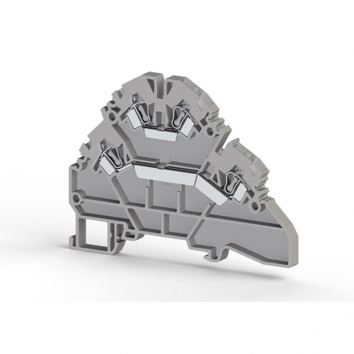 KLEMSAN 316107 Клеммник 2-х ярусный пружинный, 2,5 мм.кв. (оранжевый); YBK2,5-2F