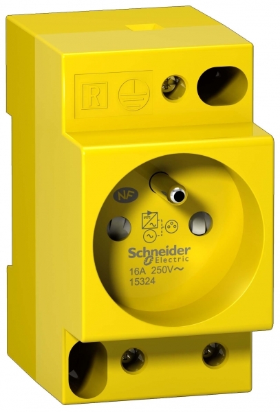 Schneider Electric 15324 ЩИТ.РОЗ. PC DIN 2П+T 16A 250В КРАСН