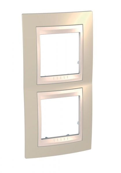 Schneider Electric MGU6.004V.567 UNICA ХАМЕЛЕОН РАМКА 2-постовая, вертикальная, БЕЖЕВЫЙ/ ПЕСЧАНЫЙ