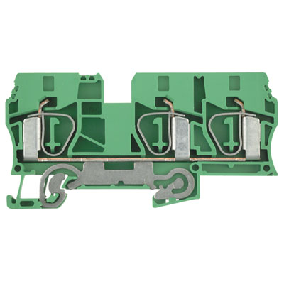 Weidmuller 1767670000 ZPE 10/3AN Исполнение: Клеммы PE, Пружинное соединение, 10 мм.кв, 1200 A (10 мм.кв), зеленый/желтый