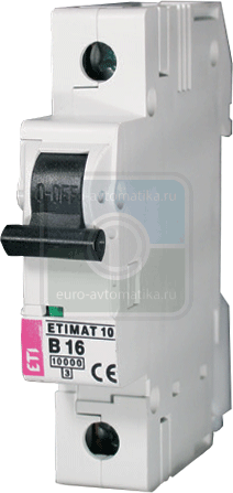 Выключатель автоматический ETIMAT 10 1p D 1А (10 kA) (арт.2151704)