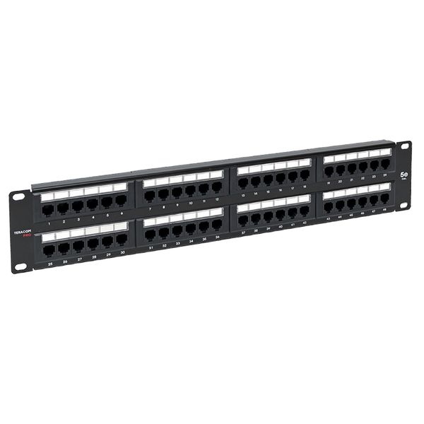 EKF TRP-PPNL-5EUTP-2U48 Патч-панель TERACOM PRO 19'' Cat.5E 2U неэкранированная UTP 48 портов RJ-45 Dual IDC