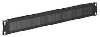 DKC R5SPZ191HEB Кабельный ввод с щеточным буртиком,1U для 19" IT-корпусов ДКС серии STI/CQE, RAL9005