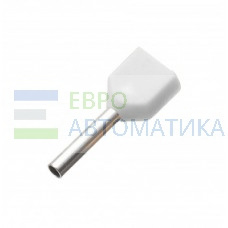 8017335405 - Наконечник гильзовый изолированный двойной (белый); IES 2x0,50/8