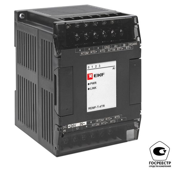EKF REMF-T-4TR-V Модуль ввода термосопротивлений REMF 4 PRO-Logic EKF (с поверкой)