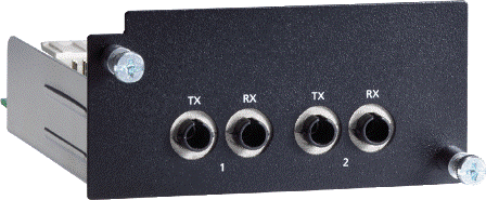 MOXA Модуль PM-7500-2MST Fast Ethernet module with 2 100BaseFX multi-mode ports with ST connectors for PT-75xx series