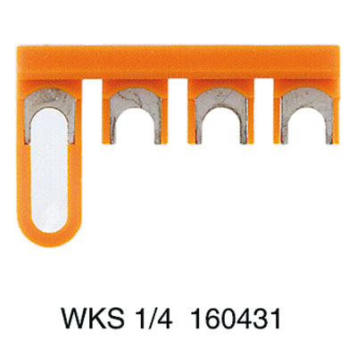 Weidmuller 1604310000 WKS 1/4 Исполнение: Аксессуар, Скользящий контакт для соединительного мостика, Аксессуары перемычки, Количество полюсов: 4