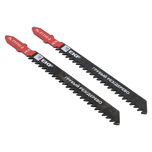 EKF pl-t111c-2 Пилки для электролобзика T111C (грубый рез по дереву)(HCS)(2 шт) EKF Master